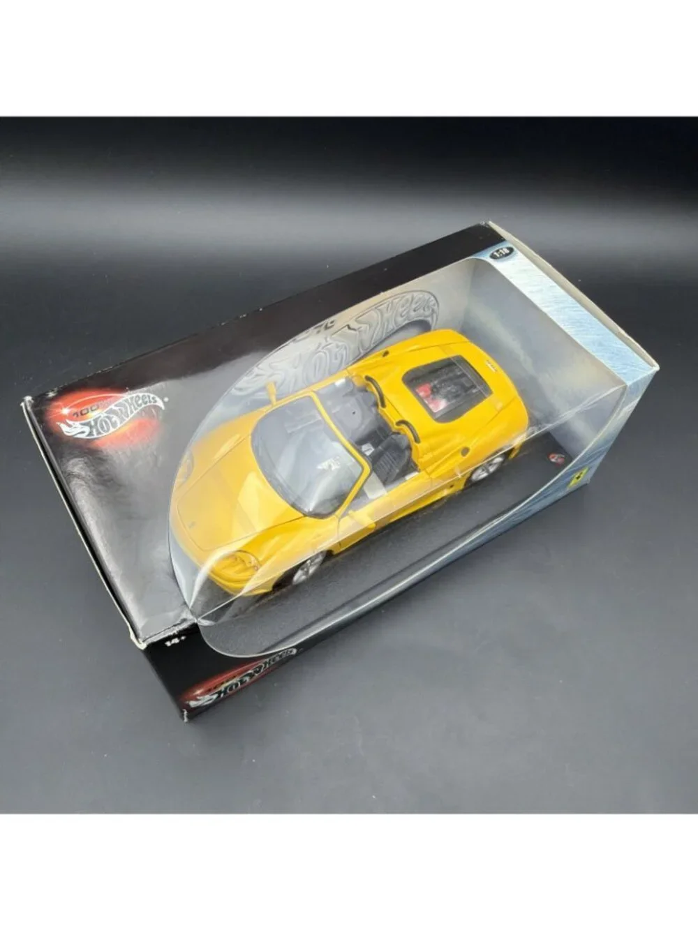 Hot Wheels Ferrari F360 Spider 1:18 Diecast Car - Yellow - New/Sealed